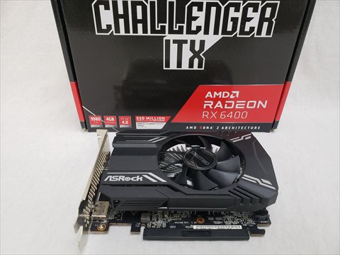 Radeon RX 6400 Challenger ITX 4GB /RX6400 CLI 4G 各サイトで併売につき売切れのさいはご容赦願います。