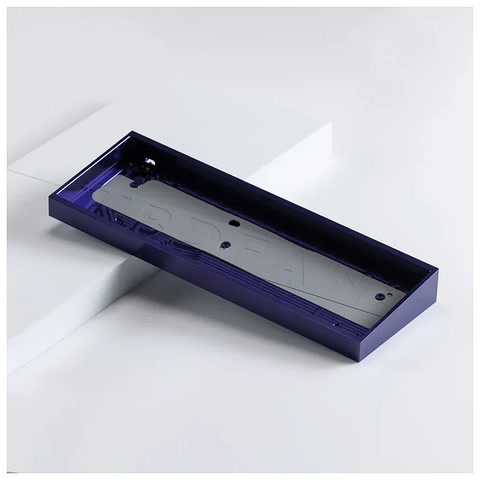 Tofu60 Redux V2 Keyboard Case Raw Anodized Dark Blue with Texture