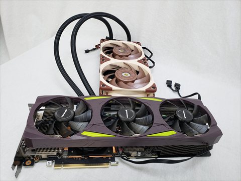 GeForce RTX3080Ti 12GB+Asetek HybridGFX 240mm水冷ユニット+Noctua NF-A12x25 各サイトで併売につき売切れのさいはご容赦願います。