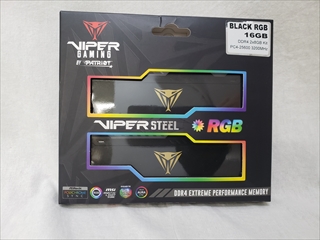 PVSR416G320C8K Viper Steel RGB PC4-25600(DDR4 3200) 8GB x2 各サイトで併売につき売切れのさいはご容赦願います。