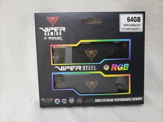 PVSR464G360C0K Viper Steel RGB PC4-28800(DDR4 3600) 32GB ｘ2 各サイトで併売につき売切れのさいはご容赦願います。