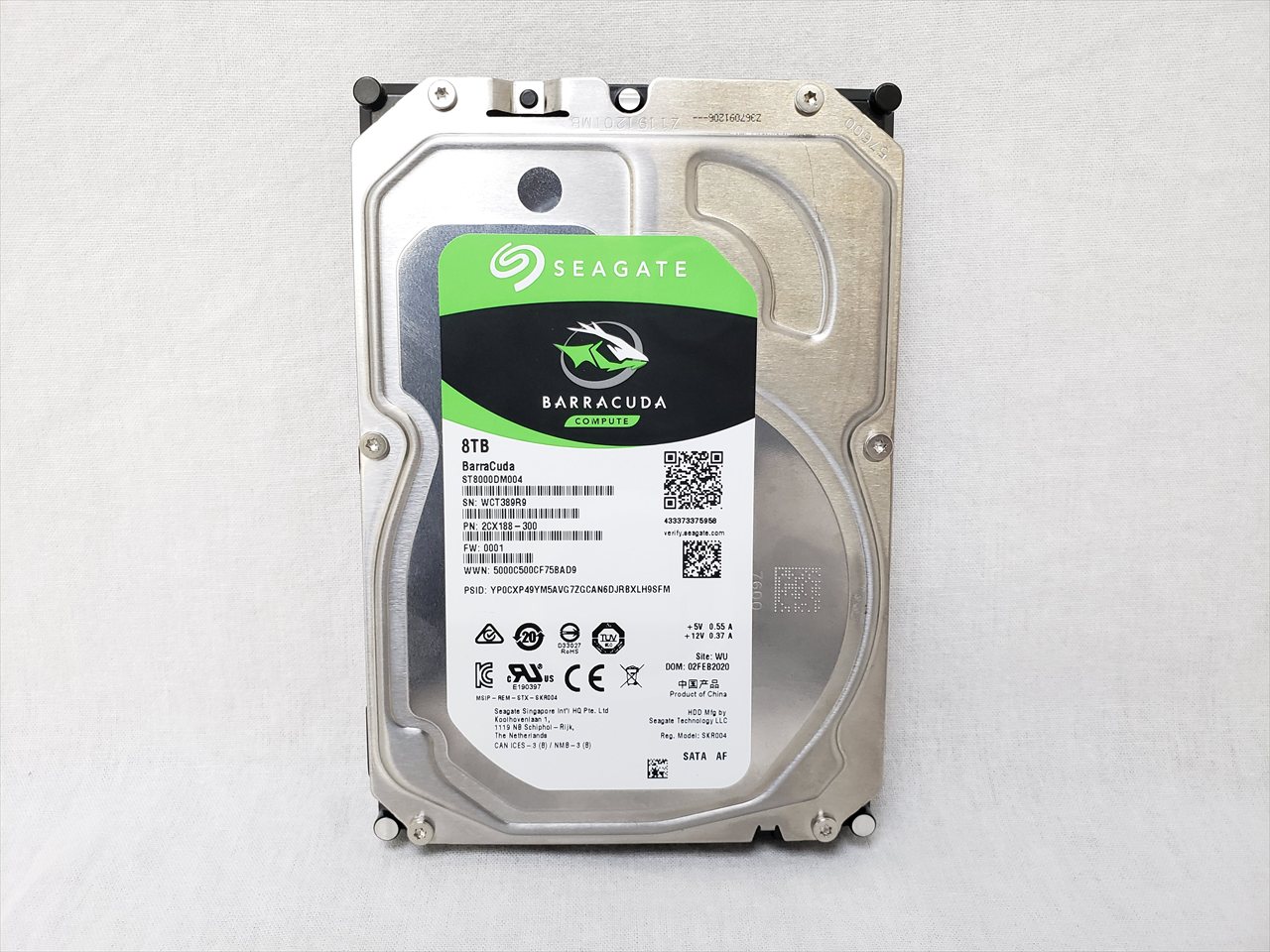 使用12回SEAGATE ST8000DM004[8TB HDD]正常159 PCパーツ スマホ