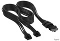 Elite Premium Individually Sleeved, 2x 8-Pin to PCIe 12V-2x6 600W Cable, Type 5 - Black (CP-8920427)