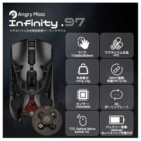 Angry Miao Infinity．97 Basalt Black