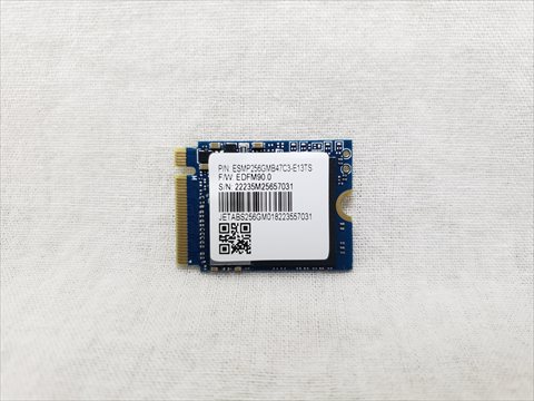 ESMP256GMB47C3-E13TS ※M.2 2230 各サイトで併売につき売切れのさいはご容赦願います。