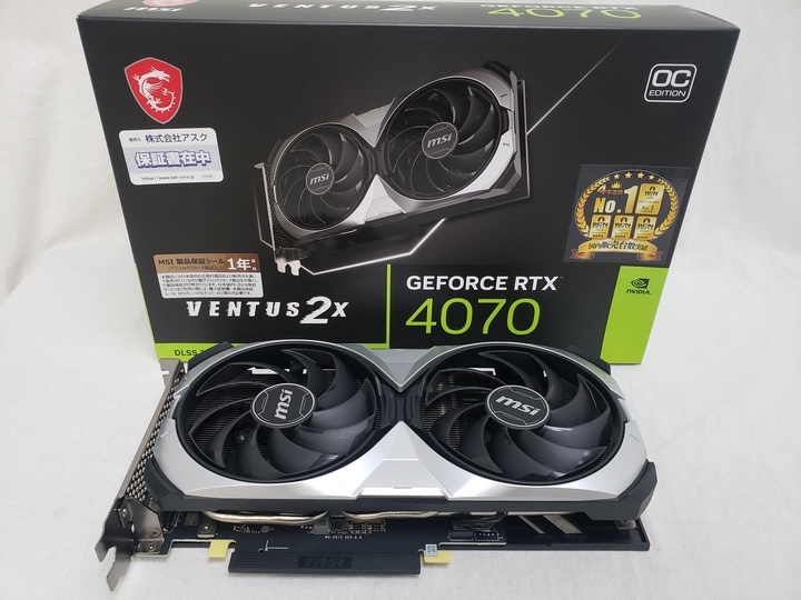 GeForce RTX 4070 VENTUS 2X E 12G OC 各サイトで併売につき売切れのさいはご容赦願います。