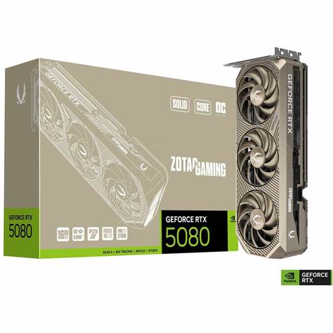 ZT-5080-16G-20ANV/ZT-B50800J2S-10P ZOTAC GAMING GeForce RTX 5080 SOLID CORE OC 20th Anniversary Edition