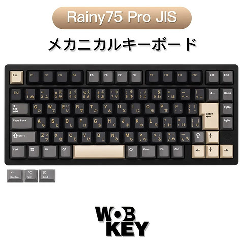 Rainy75 Pro Black JIS 日本語配列 静音バージョン