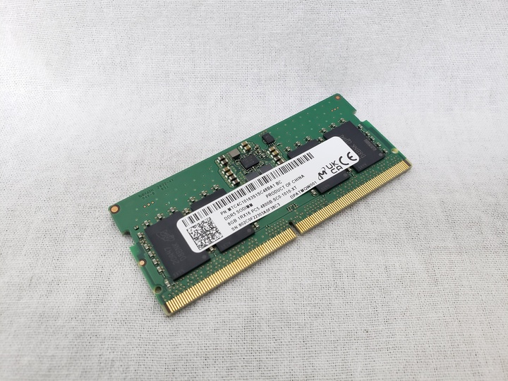 262Pin 4800(PC5-38400) 8GB DDR5 S.O.DIMM 各サイトで併売につき売切れのさいはご容赦願います。