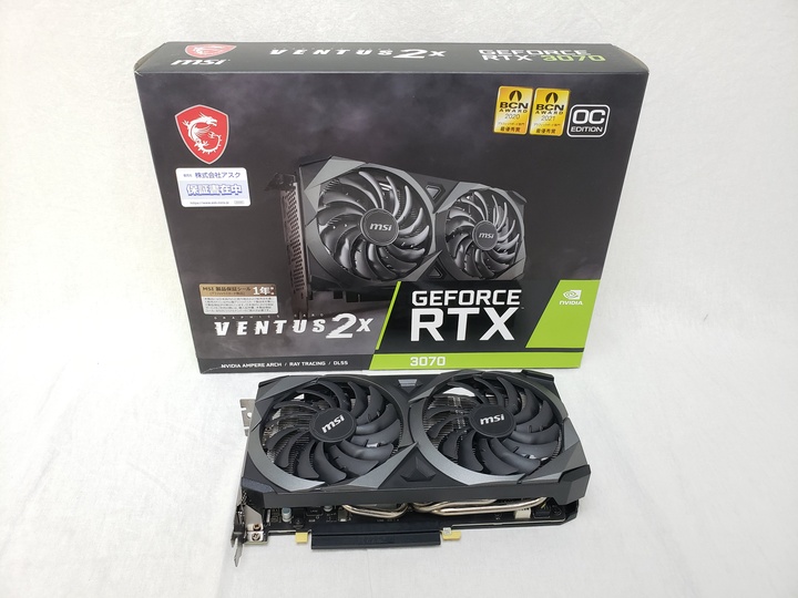GeForce RTX 3070 VENTUS 2X 8G OC LHR 各サイトで併売につき売切れのさいはご容赦願います。