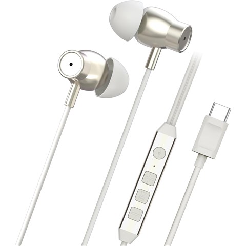 ACR-ACX2ANC PWH（プラチナホワイト） Type-C　有線 ノイズキャンセリング イヤホン