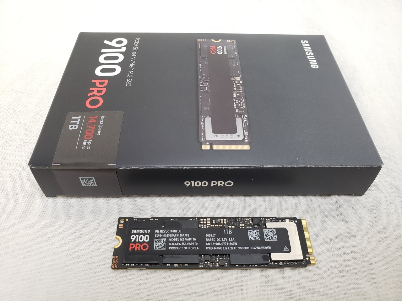 SAMSUNG SSD SATA 1TB 自作　ゲーミングPC 使用期間　少ない 9100 PRO MZ-VAP1T0B-IT 各サイトで併売につき売切れのさいはご容赦