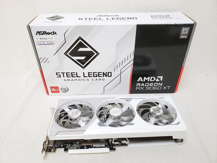 Radeon RX 9060 XT Steel Legend 16GB OC /RX9060XT SL 16GO 各サイトで併売につき売切れのさいはご容赦願います。