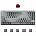 J9-MH1-JIS J9 QMK ワイヤレス・メカニカルキーボード-White LED - JIS配列（かな印字あり）（テンキーレス） /Keychron Milk POMロープロファイルメカニカルスイッチ（ホットスワップ）赤軸/ PBTダブルショットキーキャップ