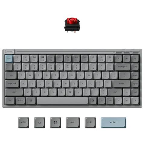 J9-MH1 J9 QMK ワイヤレス・メカニカルキーボード-White LED - US配列（テンキーレス） /Keychron Milk POMロープロファイルメカニカルスイッチ（ホットスワップ）赤軸/ PBTダブルショットキーキャップ