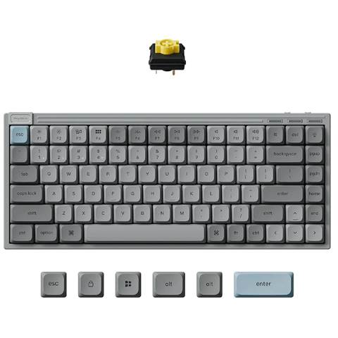 J9-MH4 J9 QMK ワイヤレス・メカニカルキーボード-White LED - US配列（テンキーレス） /Keychron Milk POMロープロファイルメカニカルスイッチ（ホットスワップ）バナナ軸/ PBTダブルショットキーキャップ