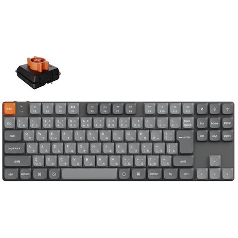 K1M-A6Z-JIS K1 Max QMK/VIA ワイヤレス カスタム・メカニカルキーボード - White LED - JIS配列（かな印字あり）（テンキーレス） /KeychronロープロファイルSilent（静音）赤軸 / PBTダブルショットキーキャップ