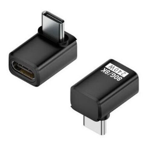 LAD-U4LCMCF240A USB4 Type-C変換コネクタ 240W L型 Aタイプ