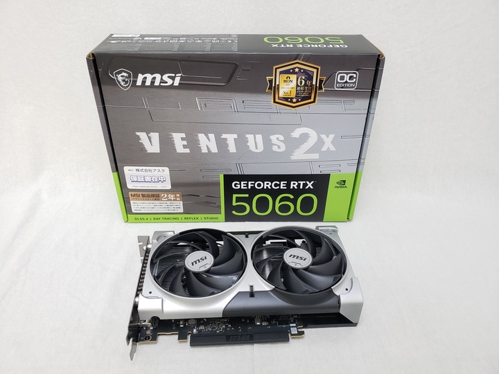 GeForce RTX 5060 8G VENTUS 2X OC 各サイトで併売につき売切れのさいはご容赦願います。