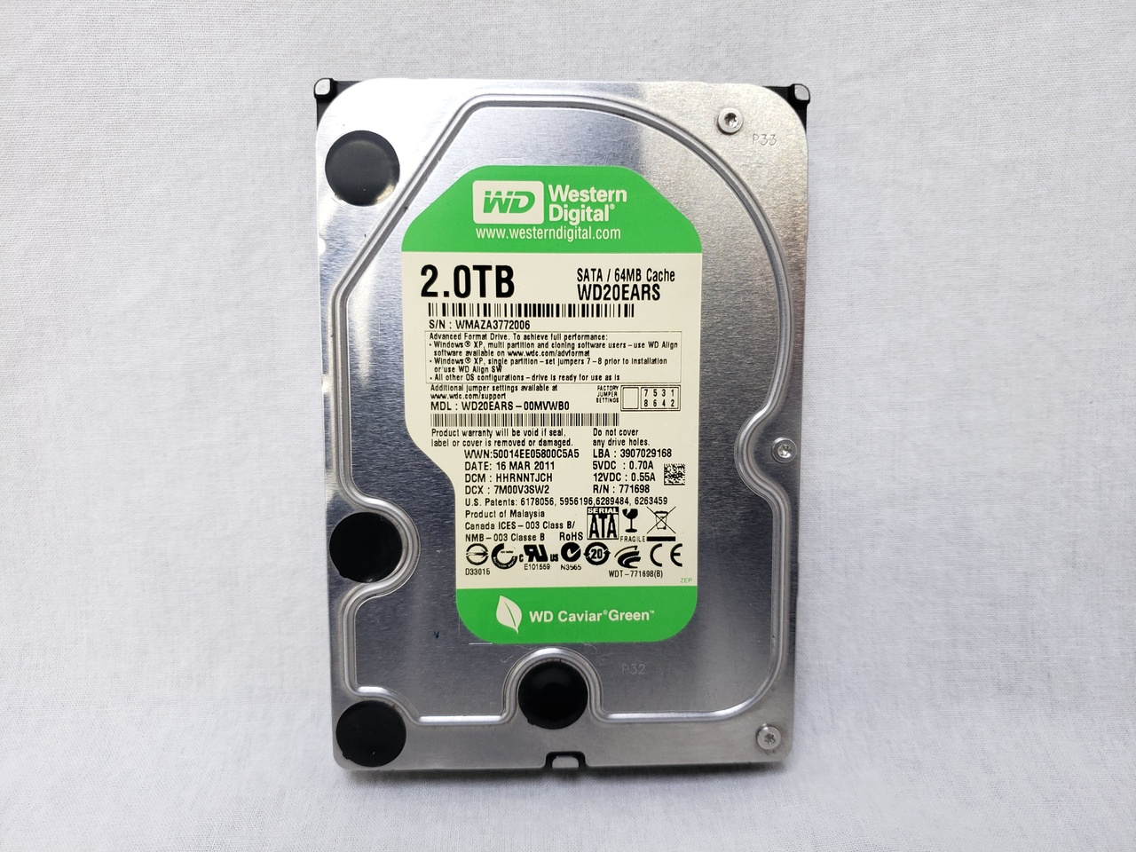 WD20EARS 各サイトで併売につき売切れのさいはご容赦願います。 | 2TB