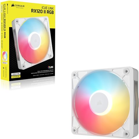 iCUE LINK RX120 II RGB Fan Expansion, White (CO-9051058-WW) 