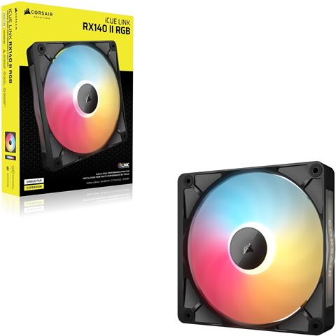 iCUE LINK RX140 II RGB Fan Expansion, Black (CO-9051063-WW) 