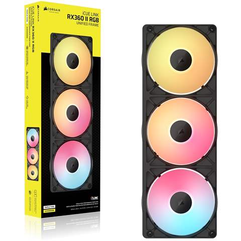 iCUE LINK RX360 II Unified Frame RGB Fans Expansion, Black (CO-9051061-WW)