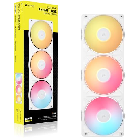 iCUE LINK RX360 II Unified Frame RGB Fans Expansion, White (CO-9051062-WW)