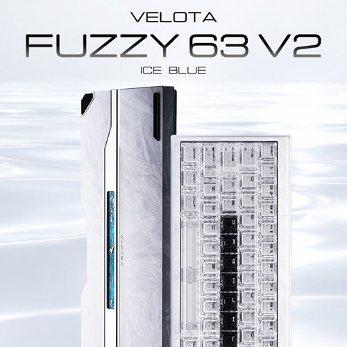 VELOTA FUZZY63 V2 Ice Blue ラピッドトリガーキーボード | キーボード