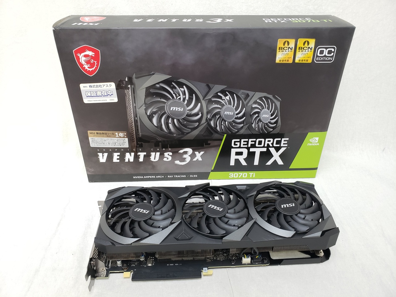 GeForce RTX 3070 Ti VENTUS 3X 8G OC 各サイトで併売につき売切れの