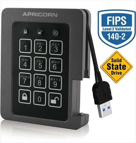 ASSD-3PL256-1TBF Aegis Padlock SSD - USB 3.0  ASSD-3PL256-1TBF -by Direct-