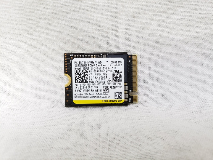 SN740 SDDPTQD-256G-1012　※M.2 2230 各サイトで併売につき売切れのさいはご容赦願います。