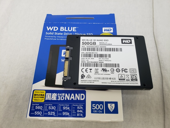 WD Blue WDS500G2B0A 各サイトで併売につき売切れのさいはご容赦願います。