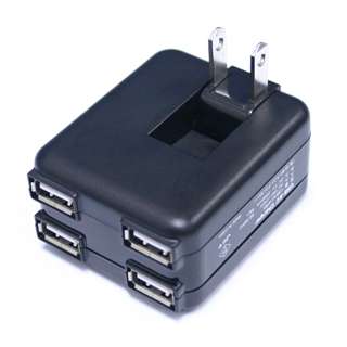 【クリックで詳細表示】USB-ACチャージャー4P BLACK 「USBAC4PBK」