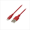 GH-ALTUG200-RD 2m レッド iPhoneや/iPadでの使用に最適な2．4A対応USB Type-A to Lightningケーブル ☆3個まで￥300ネコポス対応可能！