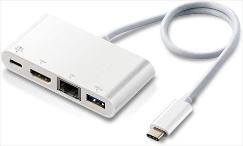 DST-C09WH Type-Cﾄﾞｯｷﾝｸﾞｽﾃｰｼｮﾝ/PD対応/充電用Type-C1ﾎﾟｰﾄ/USB(3.1)1ﾎﾟｰﾄ/HDMI1ﾎﾟｰﾄ/LANﾎﾟｰﾄ/30cmｹｰﾌﾞﾙ/ﾌﾞﾗｯｸ　☆2個まで￥300ネコポス対応可能！