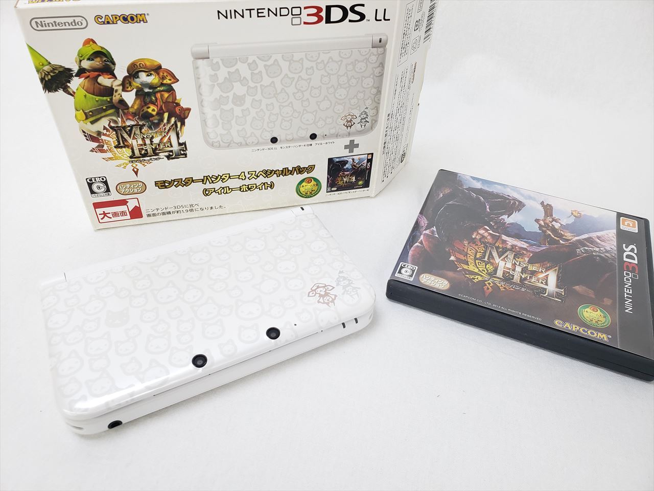 Nintendo 3ds Ll モンスターハンター4スペシャルパック アイルーホワイト 各サイトで併売につき売切れのさいはご容赦願います Nintendo 家庭用ゲーム関連 ゲーミング Pcパーツと自作パソコン 組み立てパソコンの専門店 1 S Pcワンズ