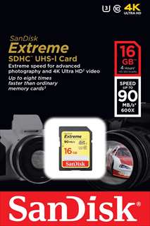 SDSDXNE-016G-GNCIN  海外輸入版 Extreme UHS-I/U3 ☆6個まで￥250クリックポスト対応可能！
