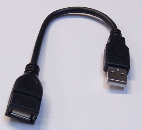 USBA-AB/CA20 (87541) USB A(メス)-USB A(オス) 延長ケーブル 20cm ☆6個まで￥300ネコポス対応可能！