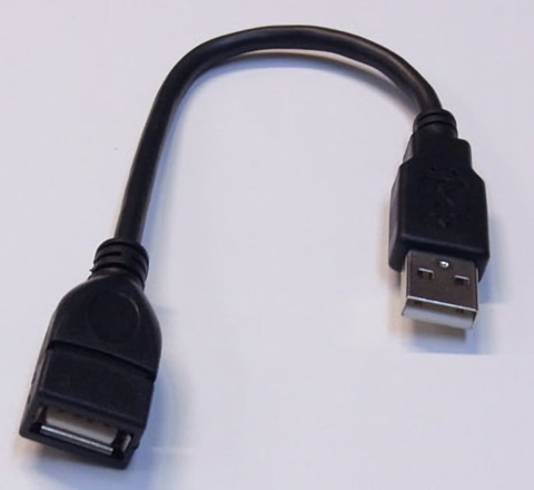 USBA-AB/CA20 (87541) USB A(メス)-USB A(オス) 延長ケーブル 20cm ☆6個まで￥250クリックポスト対応可能！