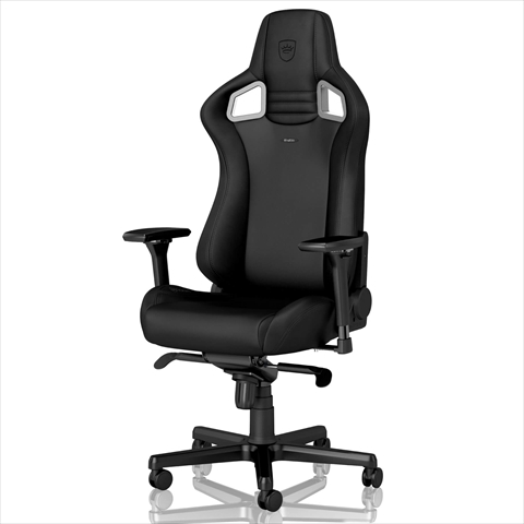 noblechairs EPIC BLACK EDITION NBL-PU-BLA-005 "呼吸"するゲーミングチェア：ブラックエディション。ドイツ製新素材を使用したハイグレードシリーズ