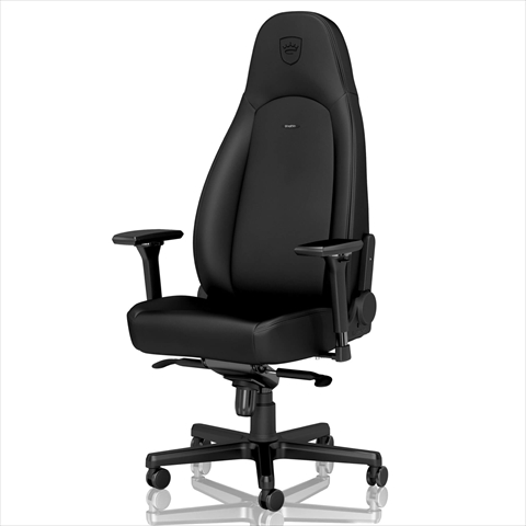 noblechairs ICON BLACK EDITION NBL-ICN-PU-BED-SGL "呼吸"するゲーミングチェア：ブラックエディション。ドイツ製新素材を使用したハイグレードシリーズ