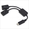 RC-OTG2TCB USB2．0 Type-C OTGケーブル（2ポート） ブラック ☆2個まで￥250クリックポスト対応可能！