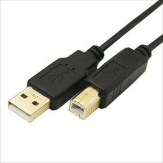 USB2A-B/CA180 (90054) USB A（オス）-USB B(オス) 金メッキ仕上げ極細ケーブル 1．8m ☆2個まで￥300ネコポス対応可能！