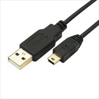 USB2A-M5/CA180 (90252) USB A（オス）-miniUSB(オス) 金メッキ仕上げ極細ケーブル 1．8m ☆2個まで￥300ネコポス対応可能！