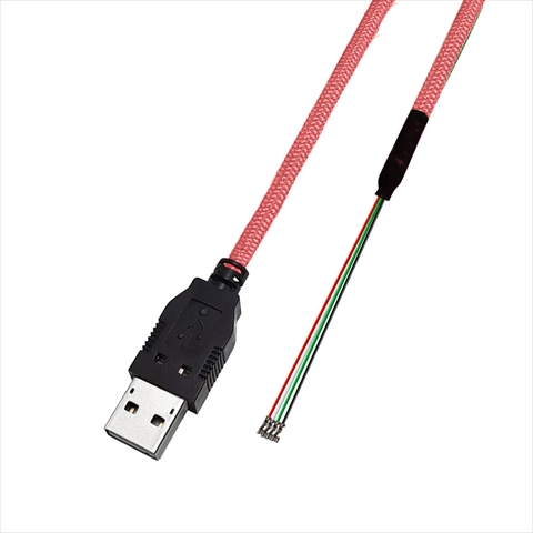 エクストラソフトケーブル 1．2m ピンク GAC12ESCBLPK 上級者向けマウス改造用ケーブル PH5極 ☆2個まで￥250クリックポスト対応可能！