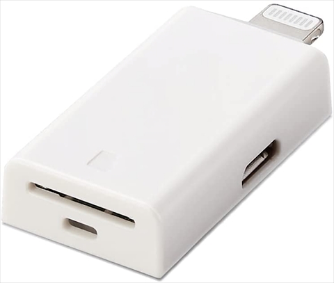 MR-LD102WH  Lightning ｶｰﾄﾞﾘｰﾀﾞｰ/microSD専用/Type-C変換ｱﾀﾞﾌﾟﾀ付属/直挿し/ﾎﾜｲﾄ ☆1個まで￥250クリックポスト対応可能！