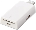 MR-LD102WH  Lightning ｶｰﾄﾞﾘｰﾀﾞｰ/microSD専用/Type-C変換ｱﾀﾞﾌﾟﾀ付属/直挿し/ﾎﾜｲﾄ ☆1個まで￥250クリックポスト対応可能！