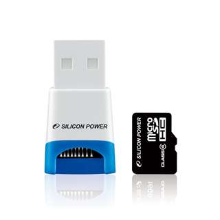 【クリックでお店のこの商品のページへ】SP004GBSTH004V81 microSD ＋ マイクロSDカードリーダー