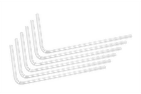 EK-Loop Hard Tube 12mm 0.8m Pre-Bent 90° - Acrylic (6pcs) 